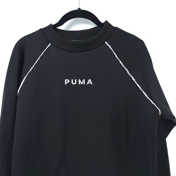 Puma Black Long Sleeve XTG Crew Neck Boxy Fit Athleisure Raglan Pullover M - Picture 2 of 11